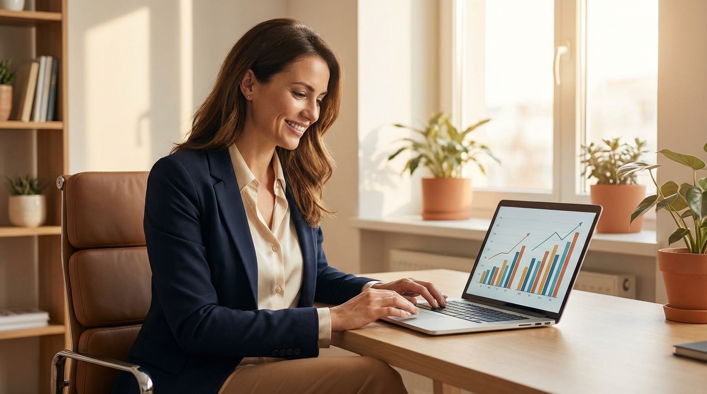 Professional team collaborating on business growth strategies