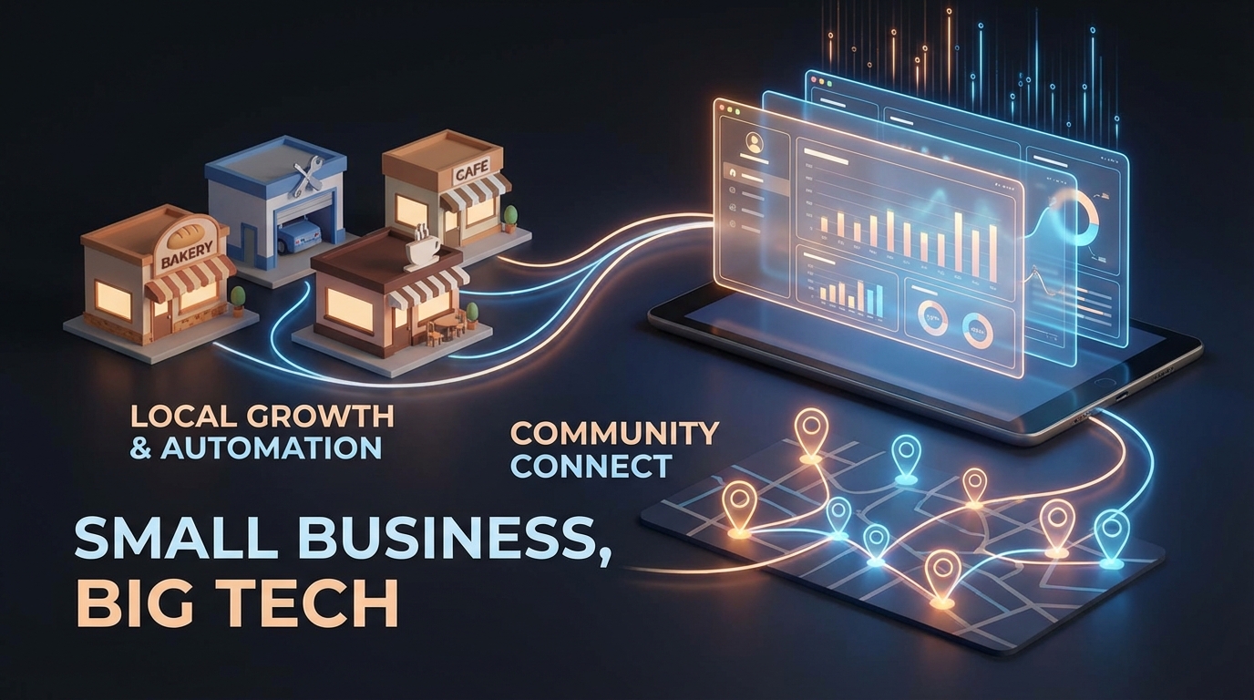 Small business owner managing their business efficiently with AI-powered tools